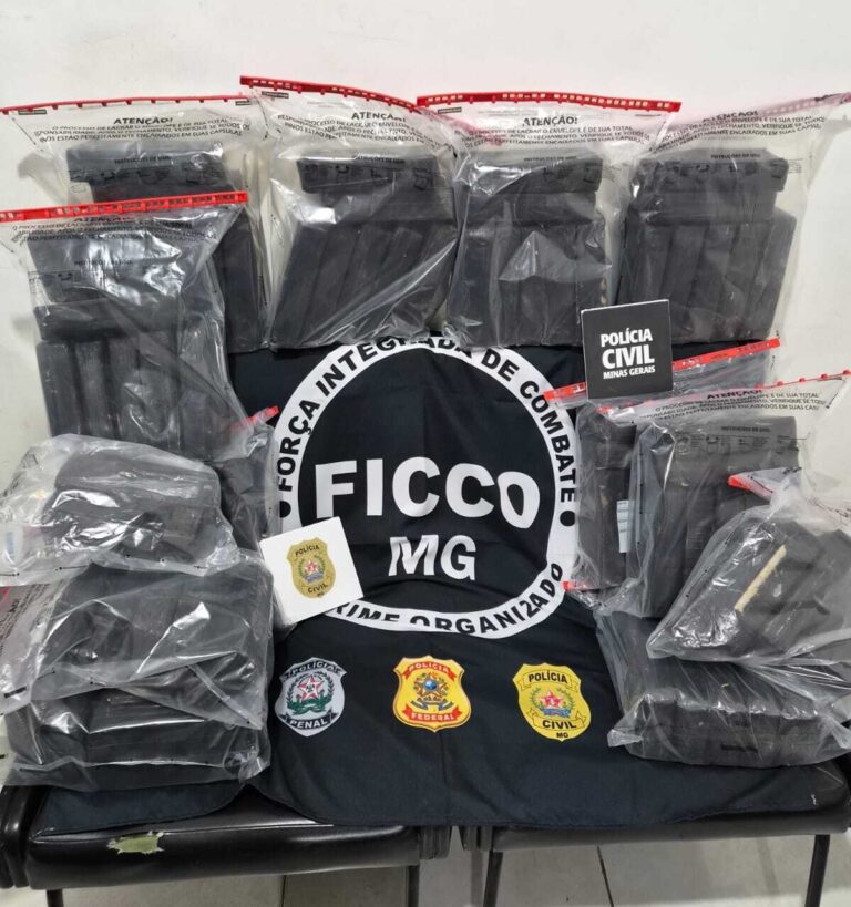 Operação da FICCO apreende 85 kg de cocaína e prende três homens em Minas