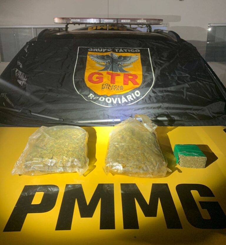 Operação da PMRv resulta na prisão de mãe e na apreensão de adolescente com drogas em ônibus, em Uberlândia