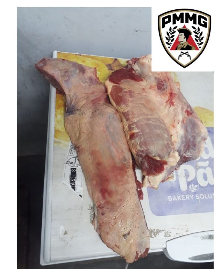 Homem é preso pela PM após furtar carnes em supermercado em Monte Alegre de Minas