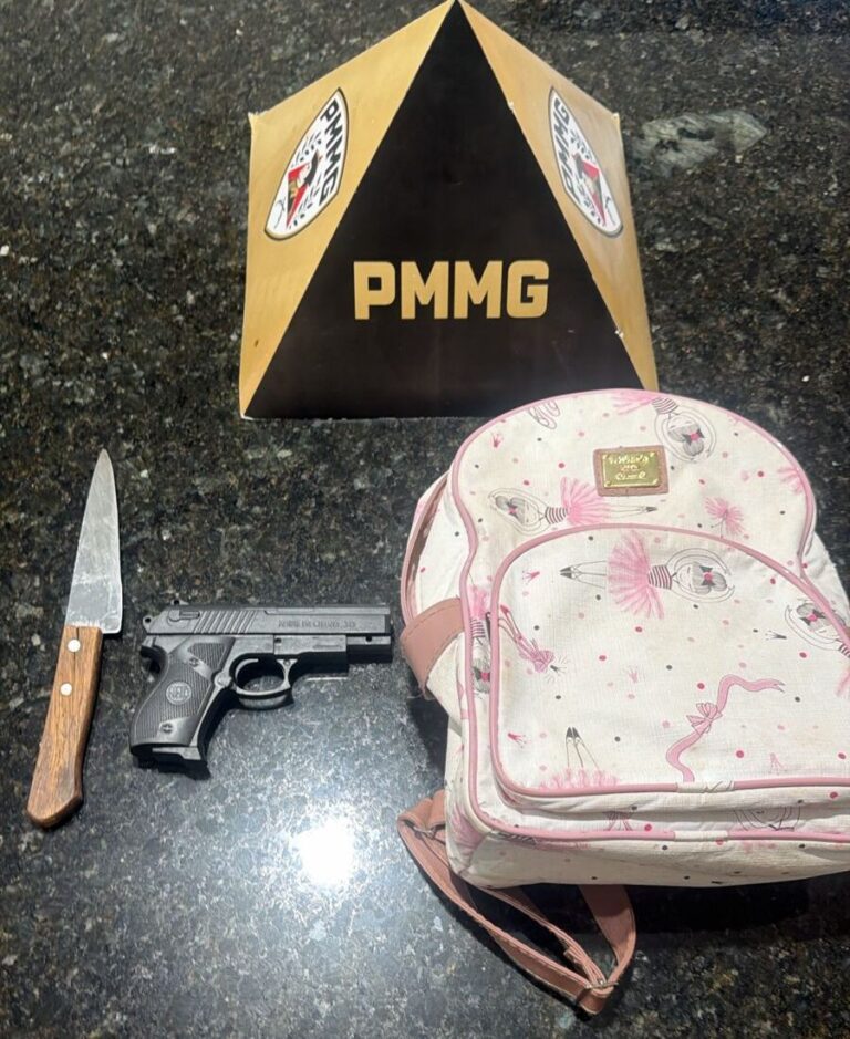 Casal é preso pela PM após furtar mochila de veículo em Prata (MG)