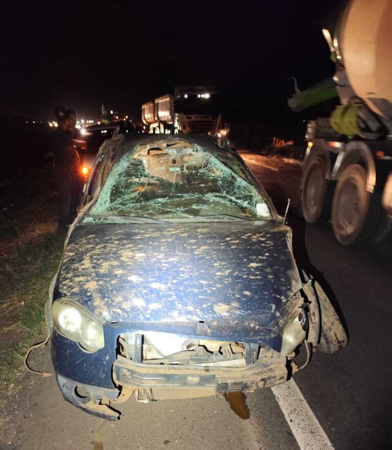 Jovem de 21 anos fica ferido após capotamento na LMG-749, em Uberlândia