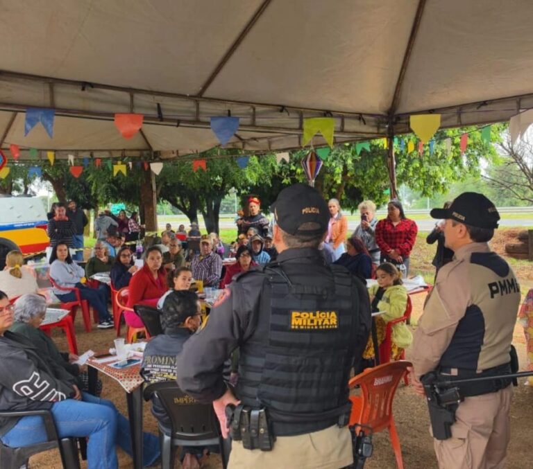 PM promove palestra de conscientização sobre a proteção de idosos em Gurinhatã