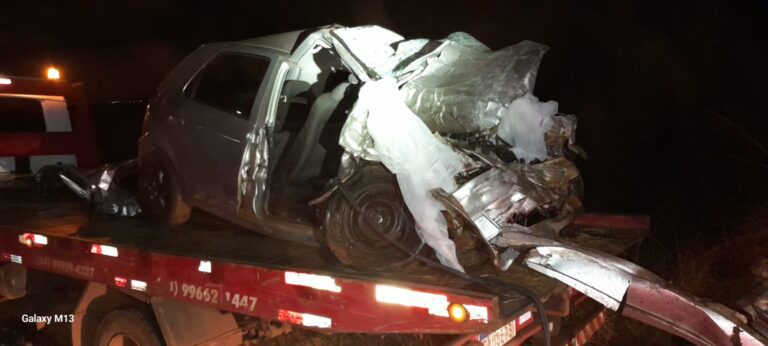 Casal morre em colisão frontal entre carro e caminhão na MGC 452, em Araporã