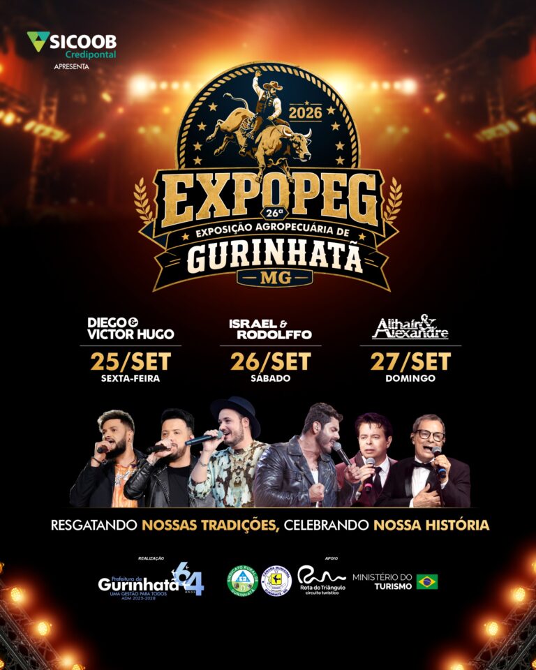 Expopeg começa nesta sexta-feira (25) em Gurinhatã com rodeio e show de Diego & Victor Hugo
