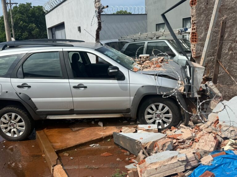VÍDEO: Motorista supostamente embriagado perde controle do carro e bate contra muro de casa em Ituiutaba