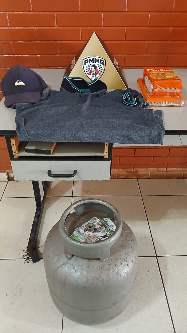 Ladrão furta botijão de gás de residência e acaba preso pela PM em Ituiutaba